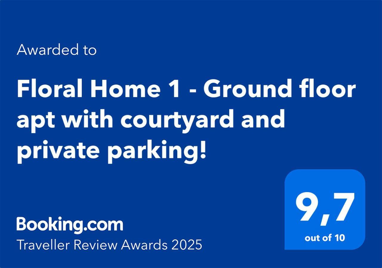 Floral Home 1 - Ground Floor Apt With Courtyard And Private Parking! Athena Bagian luar foto